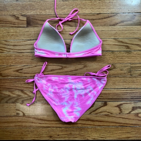 VS PINK Pink & White Tie Dye Bikini - Picture 2 of 4